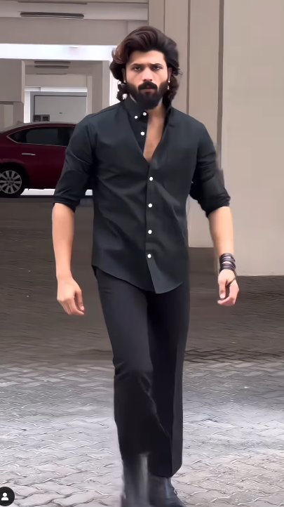 Men’s Dark Green Shirt with Black Slim-Fit Trousers – Elegant Smart Casual Combo